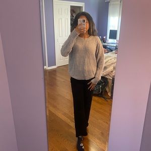 NWOT loft blue chunky knit sweater